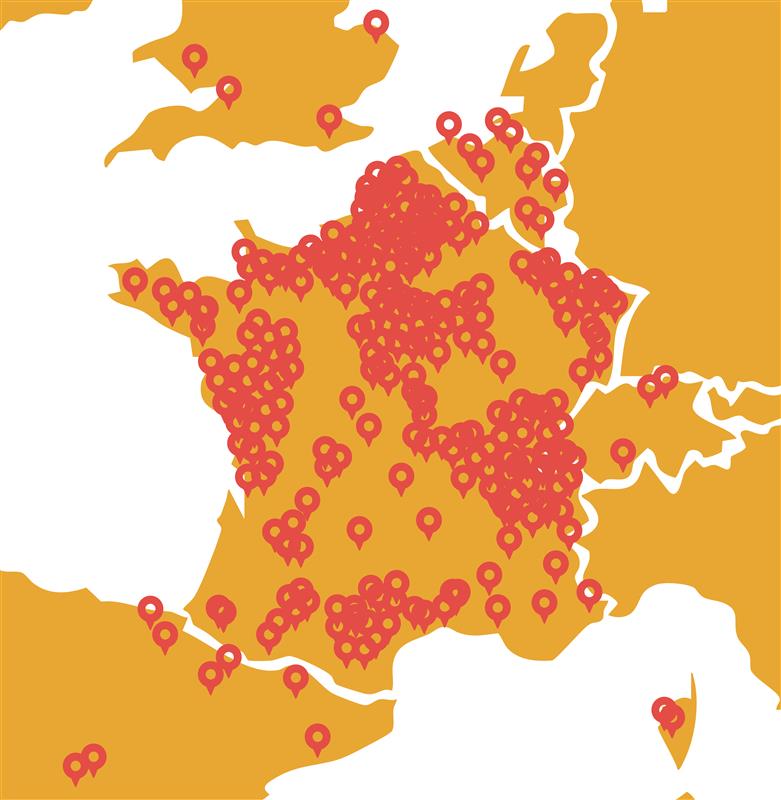 Karte der Automat-e Schließfächer
