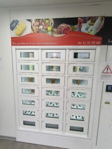Unser Automat-e Tiefkühlfach, um Eis, Fleisch oder tiefgekühltes Gemüse im Direktverkauf anzubieten